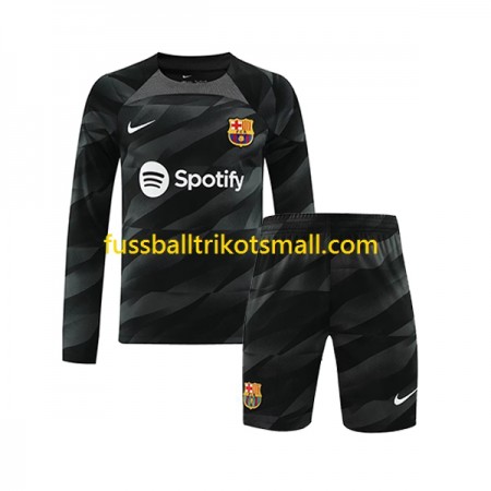 Fußballtrikots FC Barcelona Torwart Kinder 2023-2024 Langarm Auswärts-trikot kaufen